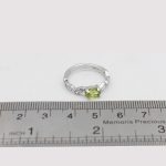 انگشتر زبرجد الماس تراش نقره زنانه طرح مژگان - Image 4