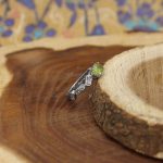 انگشتر زبرجد الماس تراش نقره زنانه طرح مژگان - Image 2