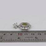 گردنبند زبرجد الماس تراش نقره زنانه طرح مهتاب - Image 4