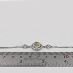 دستبند زبرجد الماس تراش نقره زنانه طرح کوکب - Image 4