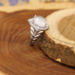 انگشتر در نجف نقره زنانه طرح مونا - Image 3