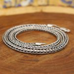 زنجیر نقره طرح خوشه با عیار ۹۲۵ مخصوص گردنبند (55 سانتی متری) - Image 2