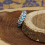 انگشتر فیروزه نیشابوری نقره مردانه دست ساز طرح پرویز - Image 2