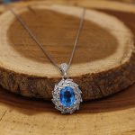 گردنبند توپاز الماس تراش زنانه نقره طرح هدی - Image 2