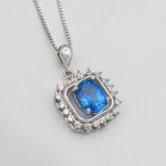 گردنبند توپاز الماس تراش زنانه نقره طرح ایران - Image 3