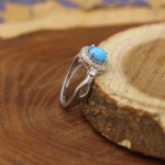 انگشتر فیروزه نیشابوری نقره زنانه طرح ثریا - Image 3