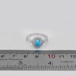 انگشتر فیروزه نیشابوری نقره زنانه طرح ثریا - Image 4