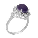 انگشتر آمیتیست نقره زنانه طرح کتایون