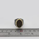 انگشتر عقیق مشکی نقره مردانه طرح مالک + حرز امام جواد (ع) + آیت الکرسی - Image 4