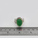 انگشتر عقیق سبز نقره مردانه طرح شهید - Image 5