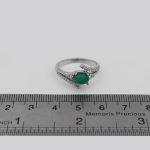 انگشتر عقیق سبز نقره زنانه طرح شادی - Image 4