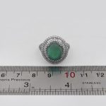 انگشتر عقیق سبز نقره زنانه طرح هستی + حرز امام جواد (ع) + آیت الکرسی - Image 4