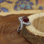 انگشتر عقیق سرخ نقره زنانه طرح آزیتا - Image 3