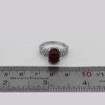 انگشتر عقیق سرخ نقره زنانه طرح سروناز - Image 4