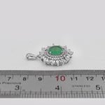 گردنبند عقیق سبز نقره زنانه طرح عذرا + حکاکی آیه من یتق الله - Image 4