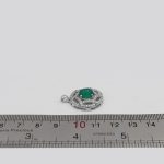 گردنبند عقیق سبز نقره زنانه طرح رز - Image 4