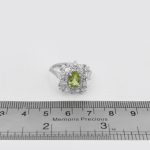 انگشتر زبرجد الماس تراش نقره زنانه طرح ناهید - Image 4