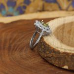 انگشتر زبرجد الماس تراش نقره زنانه طرح ناهید - Image 3