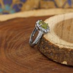 انگشتر زبرجد الماس تراش نقره زنانه طرح سوزان - Image 2