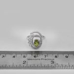 انگشتر زبرجد الماس تراش نقره زنانه طرح نرجس - Image 4