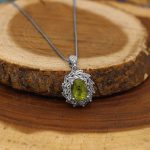 گردنبند زبرجد الماس تراش نقره زنانه طرح هدی - Image 3