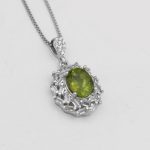 گردنبند زبرجد الماس تراش نقره زنانه طرح هدی - Image 2