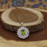 گردنبند زبرجد الماس تراش نقره زنانه طرح آزیتا - Image 3