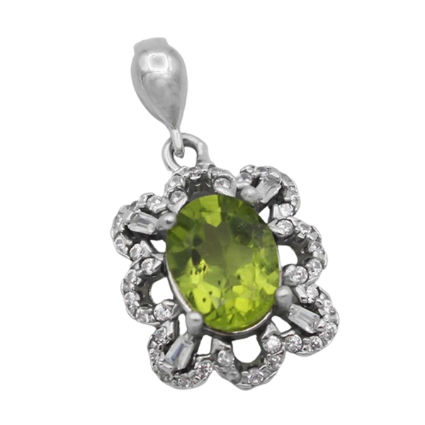 5-3-085 peridot-parvaneh-necklace(1) مدل گردنبند زبرجد دخترانه شیک