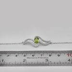 دستبند زبرجد الماس تراش نقره زنانه طرح روژان - Image 4