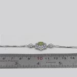 دستبند زبرجد الماس تراش نقره زنانه طرح ثمین - Image 4