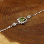 دستبند زبرجد الماس تراش نقره زنانه طرح فارا - Image 3