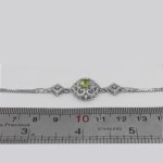 دستبند زبرجد الماس تراش نقره زنانه طرح مه آفرید - Image 4