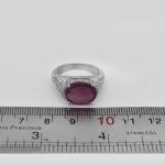 انگشتر یاقوت سرخ الماس تراش نقره زنانه طرح هدیش - Image 4