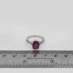 انگشتر یاقوت سرخ الماس تراش نقره زنانه طرح صوفیا - Image 4