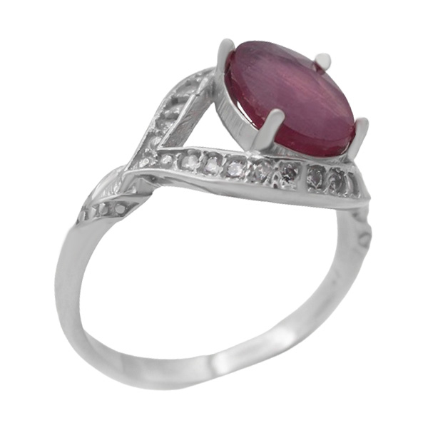 7-1-466 red-ruby-toti-woman-ring(1) انگشتر یاقوت سرخ زنانه نقره
