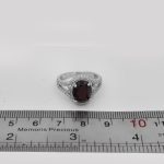 انگشتر گارنت الماس تراش نقره زنانه طرح آسنات - Image 4