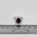 انگشتر گارنت الماس تراش نقره زنانه طرح حلیمه - Image 4