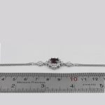 دستبند گارنت الماس تراش نقره زنانه طرح مستانه - Image 4