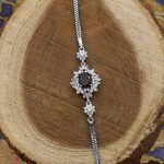 دستبند گارنت الماس تراش نقره زنانه طرح مستانه - Image 2