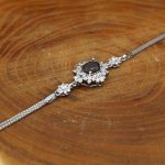 دستبند گارنت الماس تراش نقره زنانه طرح مستانه - Image 3