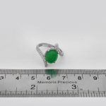 انگشتر یشم نقره زنانه طرح فائزه - Image 4