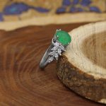 انگشتر یشم نقره زنانه طرح پرستو - Image 2