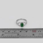 انگشتر یشم نقره زنانه طرح نرگس - Image 4