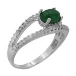 انگشتر یشم نقره زنانه طرح هانده