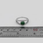 انگشتر یشم نقره زنانه طرح هانده - Image 4