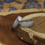 حلقه و پشت حلقه نقره زنانه طرح پریچهر - Image 3