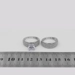 حلقه و پشت حلقه نقره زنانه طرح پریچهر - Image 4