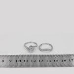 حلقه و پشت حلقه نقره زنانه طرح افسانه - Image 4