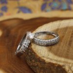 حلقه و پشت حلقه نقره زنانه طرح نیکادل - Image 3