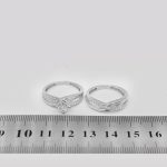 حلقه و پشت حلقه نقره زنانه طرح اترا - Image 4